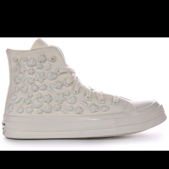 Converse Chuck Taylor Platform 3D Floral White Youth Kawaii Y2K Styl Sz 5 Preppy - Picture 8 of 11